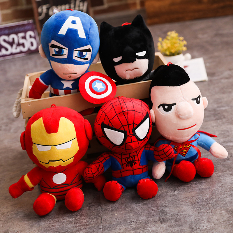  Marvel Spiderman - Juego de muñecas de peluche y bolsa de mano  de los Vengadores, paquete con muñeca de peluche de Spiderman de 20  pulgadas con correas ajustables, además de una